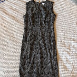 Calvin Klein Textured Black Midi Dress